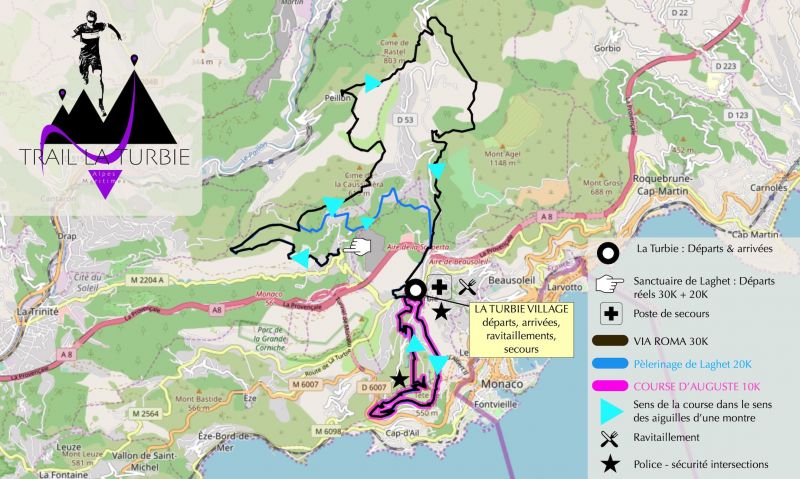 Parcours Trail La Turbie 2021