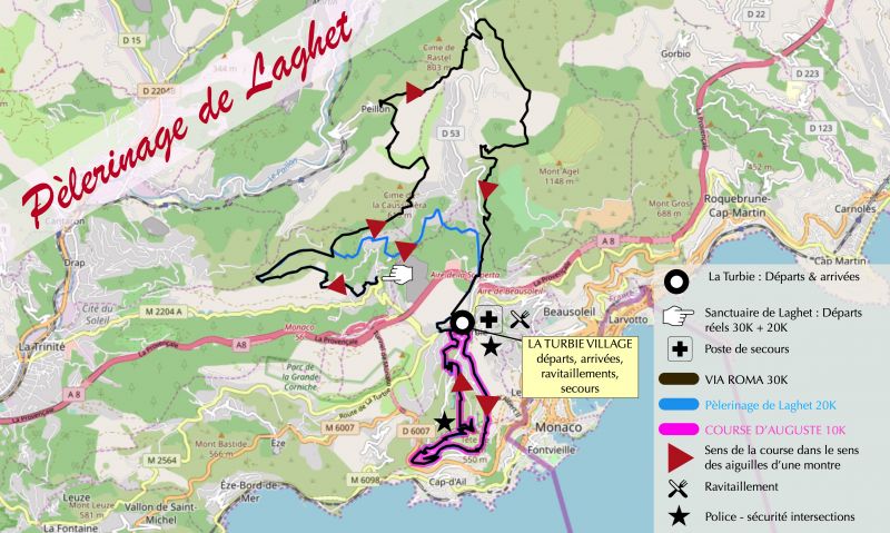 Parcours Trail La Turbie 2022